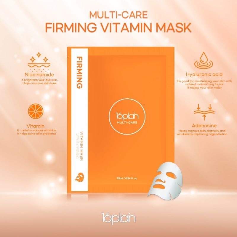 Mặt nạ săn chắc da, ngừa mụn 16plain Multi-care Firming vitamin 25ml