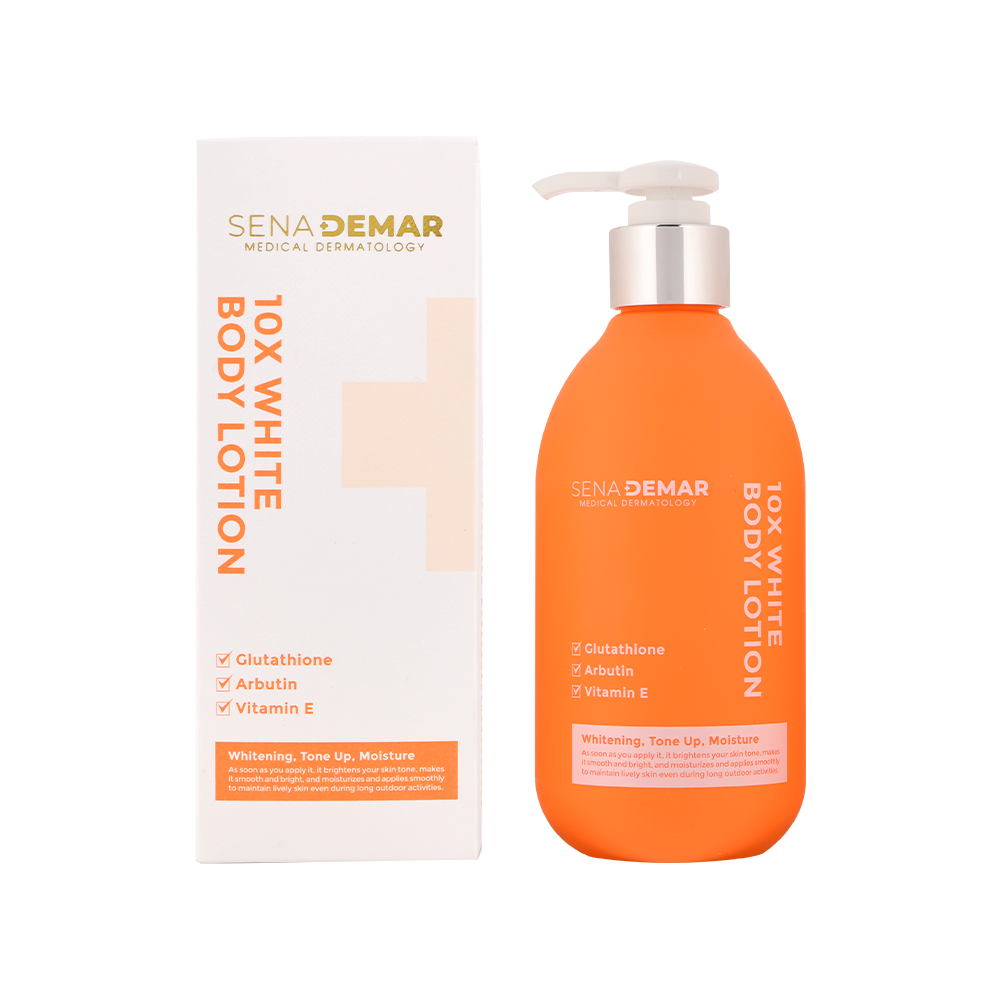 Kem body SENADEMAR 10X WHITE BODY LOTION giúp dưỡng trắng da 300ml nâng tone, dưỡng trắng chống nắng